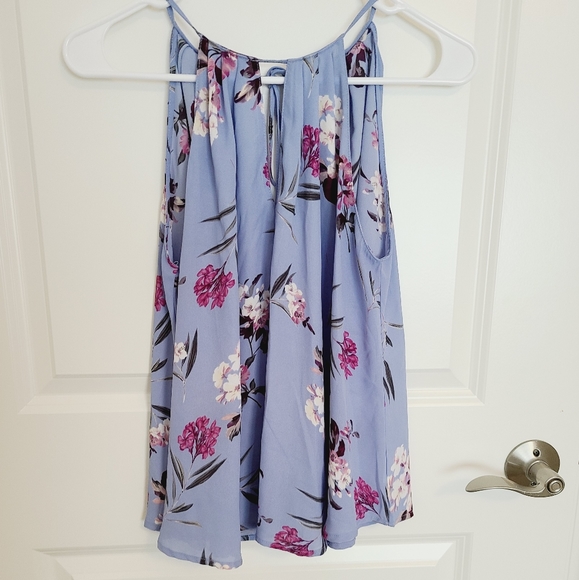 blue floral tank top - Picture 1 of 3